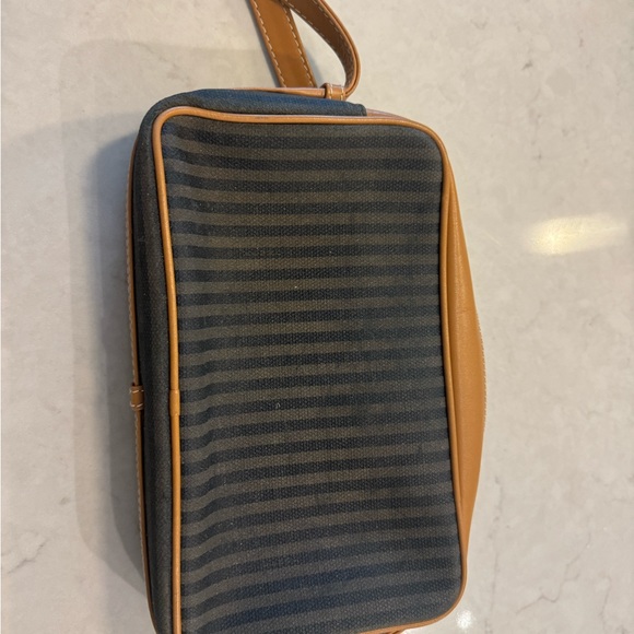 Vintage Fendi Roma Italy 1925 Bag, Cloth And Leather Crossbody Bag - Picture 8 of 8